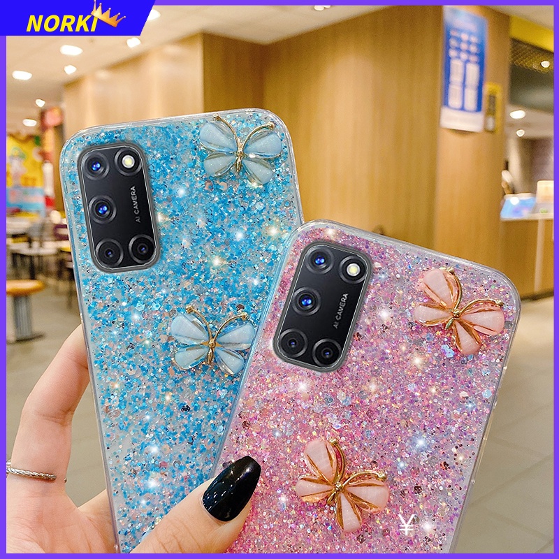 Ốp Điện Thoại Silicon Mềm Hình Bướm 3d Phối Kim Tuyến Cho oppo reno 10 10pro 8t 8 8z 7 7z 6 6z 5 5pro 5f reno 4 4f