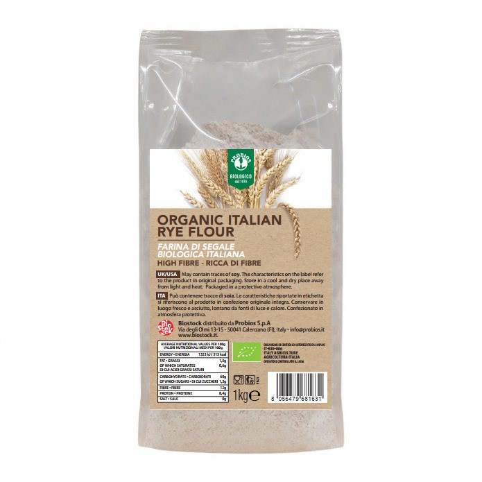 Bột Lúa Mạch Đen Nguyên Cám Hữu Cơ 1kg Organic Whole Rye Flour