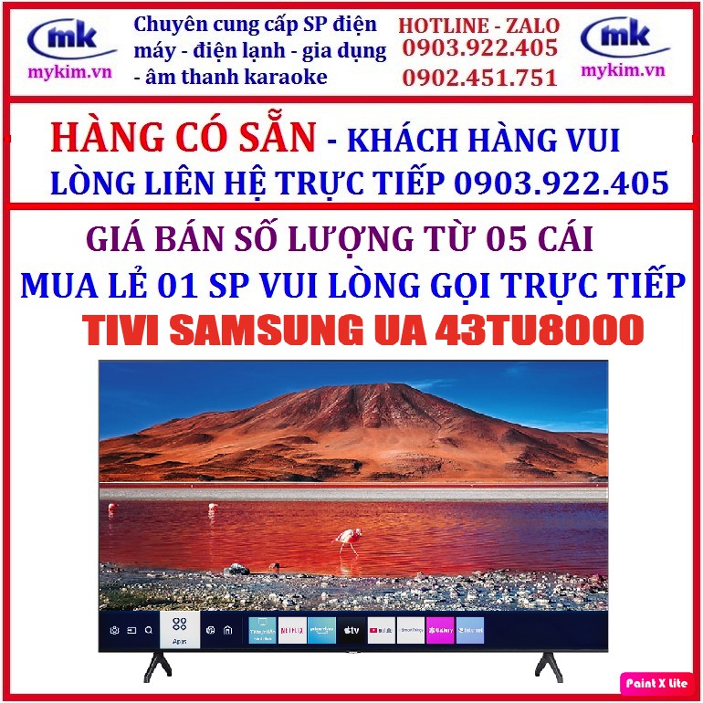 GIÁ BÁN SỐ LƯỢNG TỪ 05 CÁI : TIVI 43 INCHES SAMSUNG UA43TU8000 HÀNG CHÍNH HÃNG MỚI 100% | BigBuy360 - bigbuy360.vn
