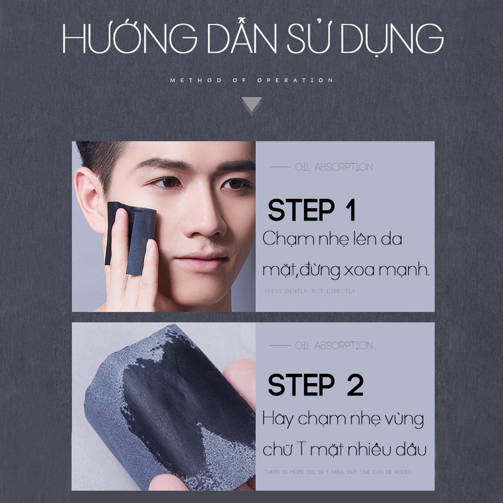 Giấy Thấm Dầu Da Mặt Nam &amp; Nữ BLUEMAN Giảm Nhờn Ngừa Mụn 100 tờ/hộp