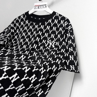 [Tặng Túi Giấy MLB]Áo Thun MLB Monogram Đen Full Tag Cool Ngầu