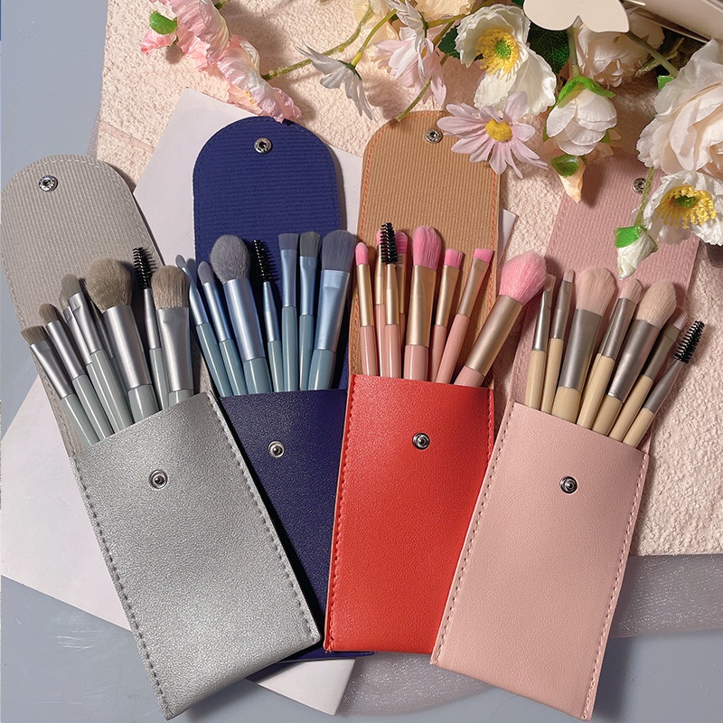 Bộ 8 Cọ Trang Điểm Phấn Mắt/Má Hồng/Kem Nền/Môi/Lông Mày Màu Macaron GYL684