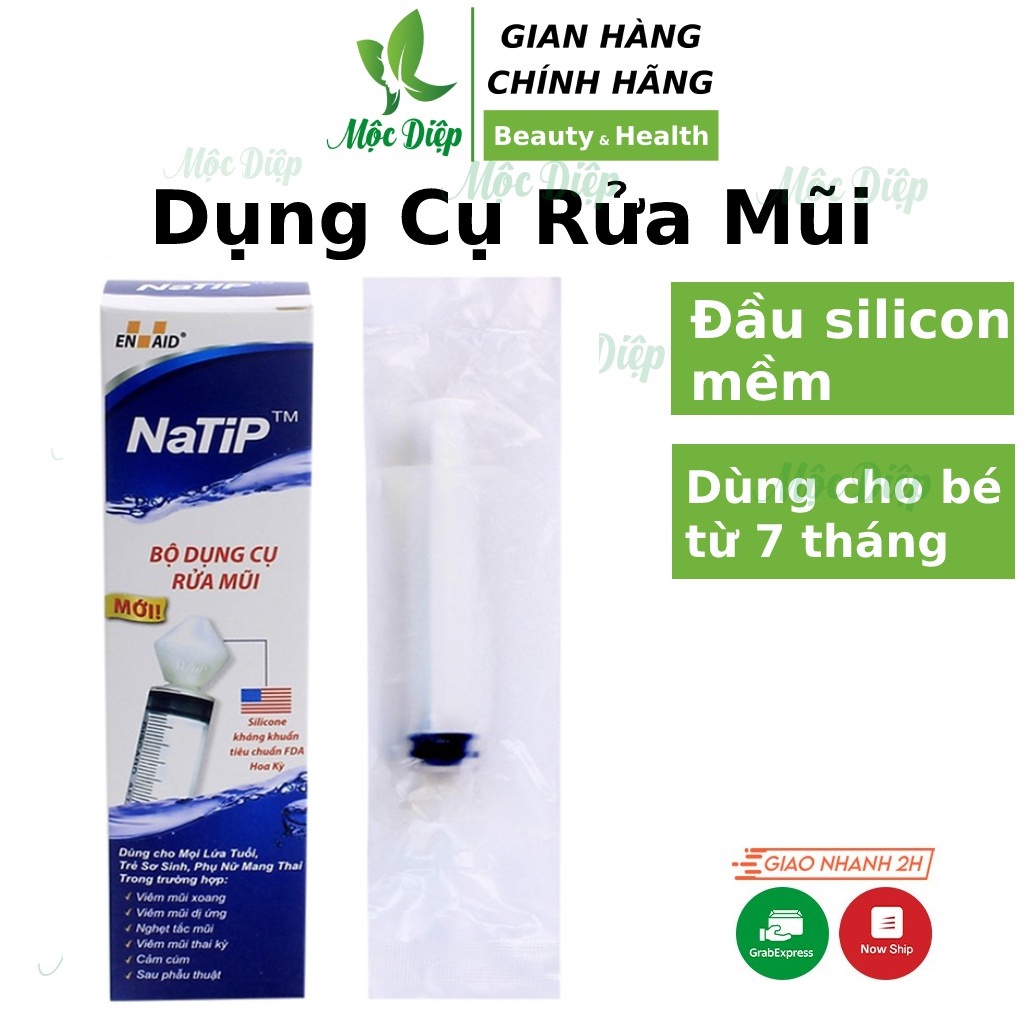 Dụng cụ rửa mũi Natip cho bé - dùng cho bé từ 3 tháng tuổi - vệ sinh sạch sẽ mũi an toàn dễ sử dụng