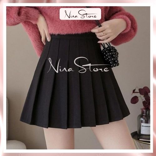Chân Váy Xếp Ly NinaStore Dáng Xoè Chữ A Cạp Cao Phong Cách Tennis 03 Màu Basic Dễ Dàng Phối Đồ | BigBuy360 - bigbuy360.vn