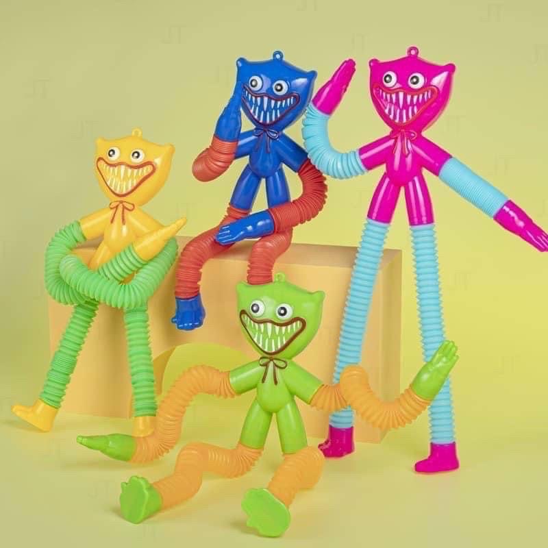 Đồ Chơi Huggy Wuggy Lò Xo Có Đèn Biến Hình Kéo Dãn Mọi Kiểu Dáng Cho Bé
