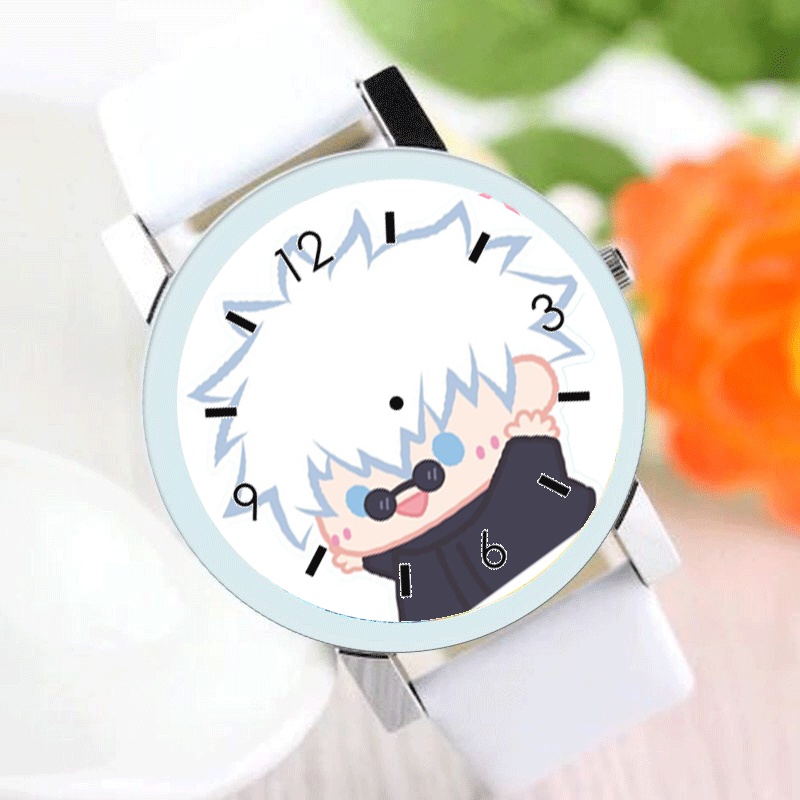Đồng hồ đeo tay nam nữ in hình JUJUTSU KAISEN VER TẬP THỂ DỤC anime chibi xinh xắn