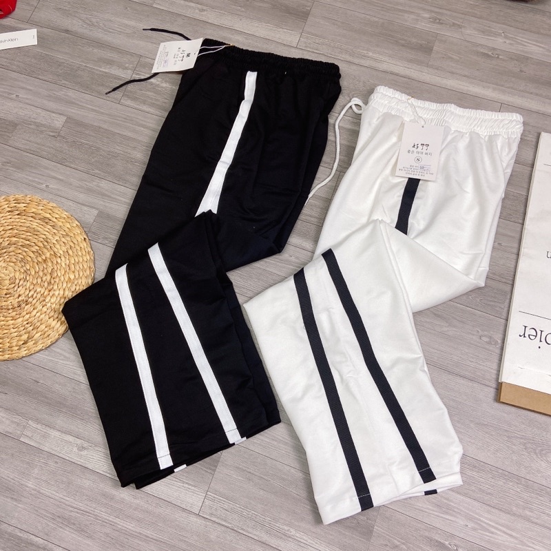Quần Suông Ống Rộng Chạy Sọc Chữ V Dài Trùm Giày