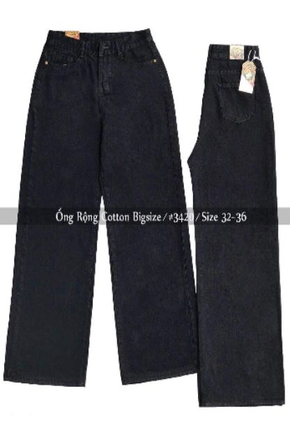 Quần jean đen ống suông Bigsize 32_36