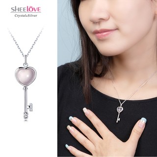 Dây chuyền MẠ BẠC chìa khoá trái tim ước nguyện SPN-F15