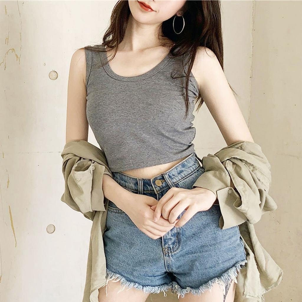 Áo ba lỗ áo sát nách croptop nữ, dáng áo ôm chất liệu thun gân cotton 100%, siêu co giãn thoáng mát và tiện lợi