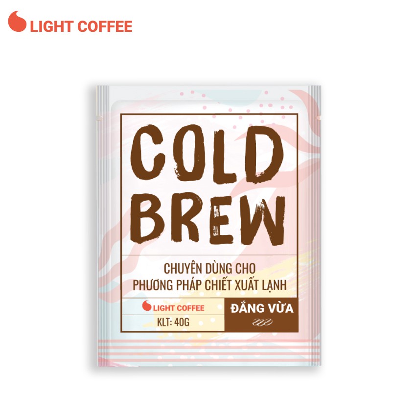 [Mã FMCGM25 - 10% đơn 150K] Cà phê pha Cold brew Light Coffee đắng vừa - túi 40gr