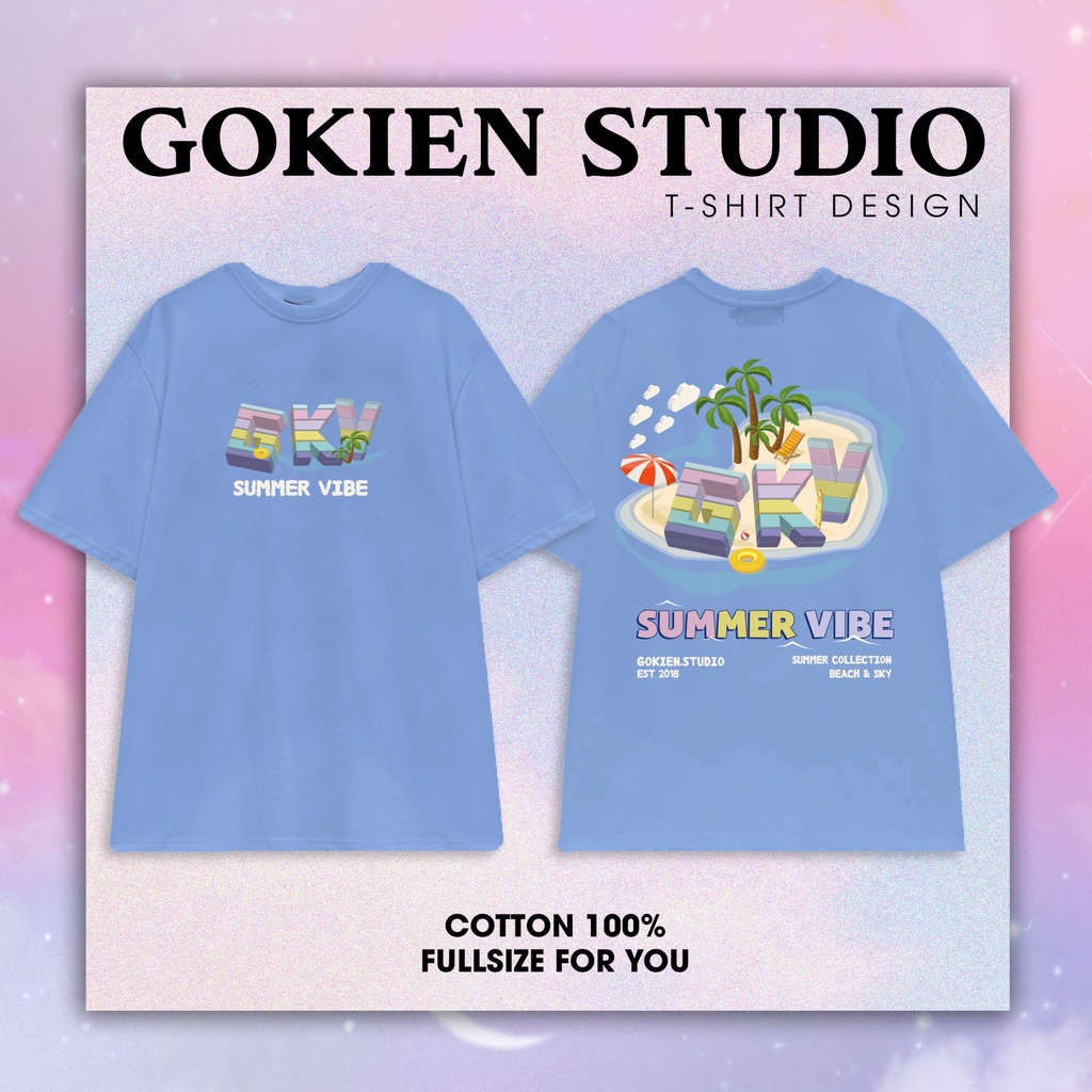 [CAO CẤP] Áo tay lỡ form oversize châu ÂU- BST Summer Vibe Ulzzang dáng Unisex, Gokien Studio