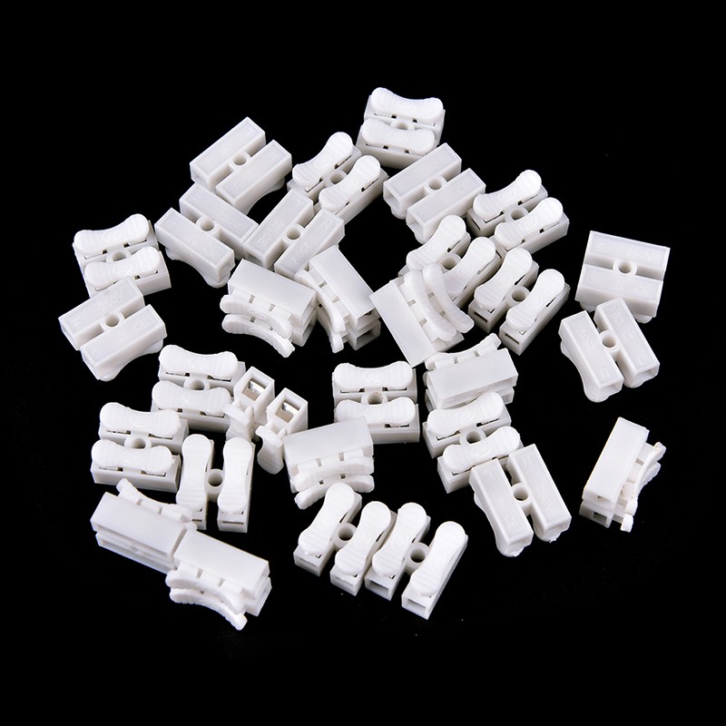 Set 30 cút nối dây điện 2 pin màu trắng tiện dụng