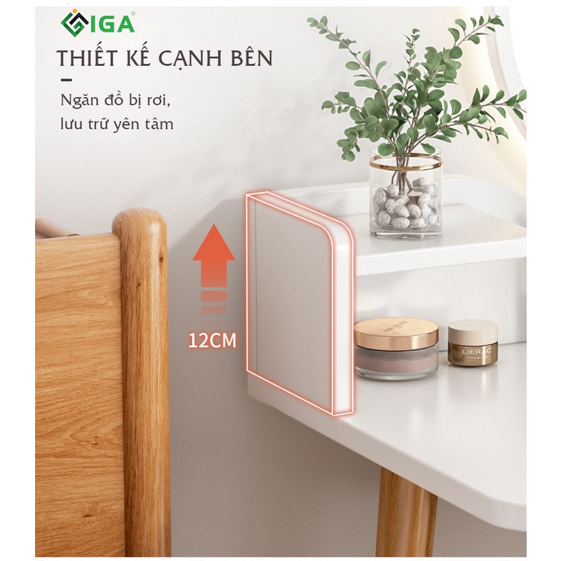 Bàn trang điểm Bắc Âu kèm gương tròn điệu đà - GP196