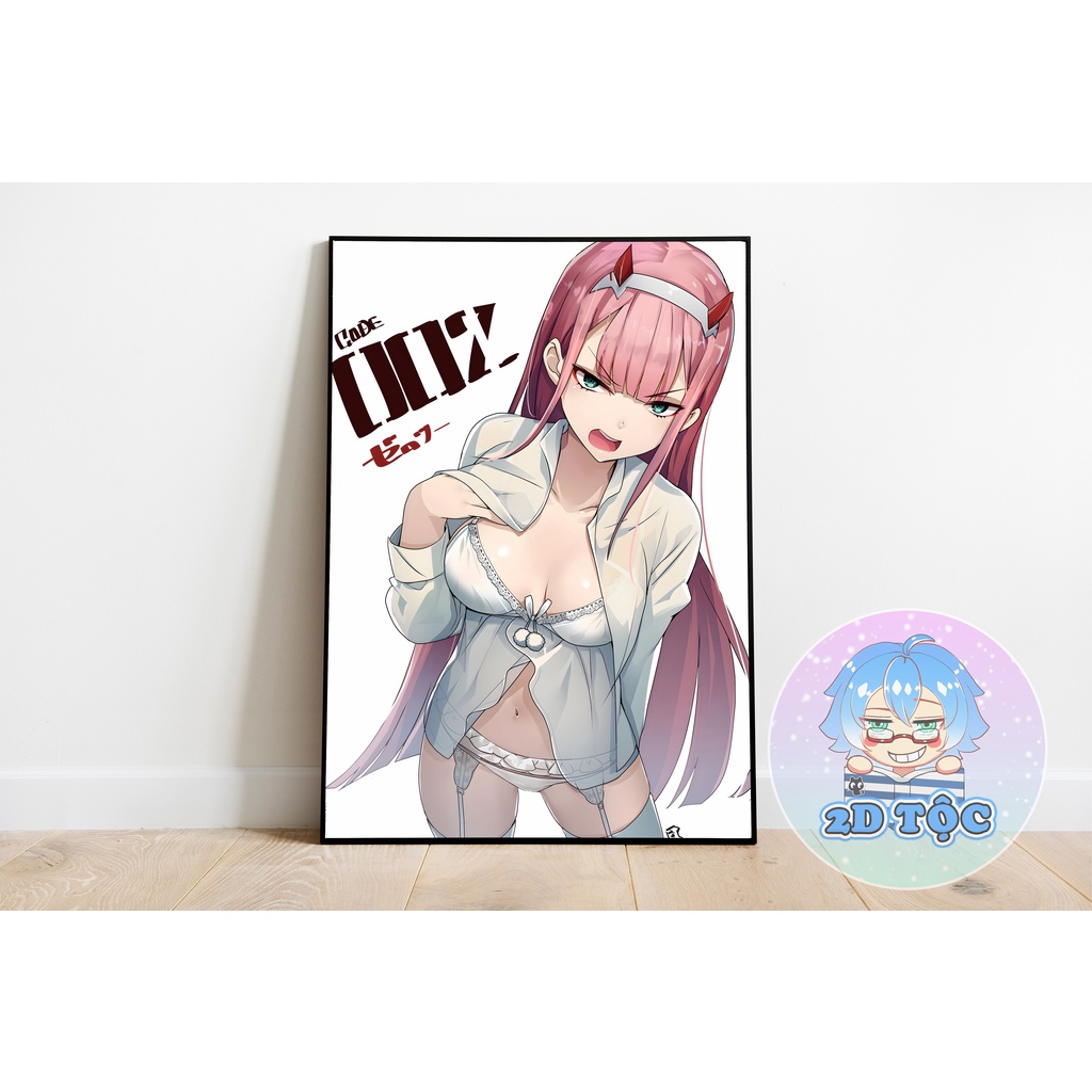 TRANH POSTER A3 ZERO TWO (1) ANIME MANGA DARLING IN THE FRANXX CHẤT LIỆU GIẤY CAO CẤP - 2D TỘC SHOP