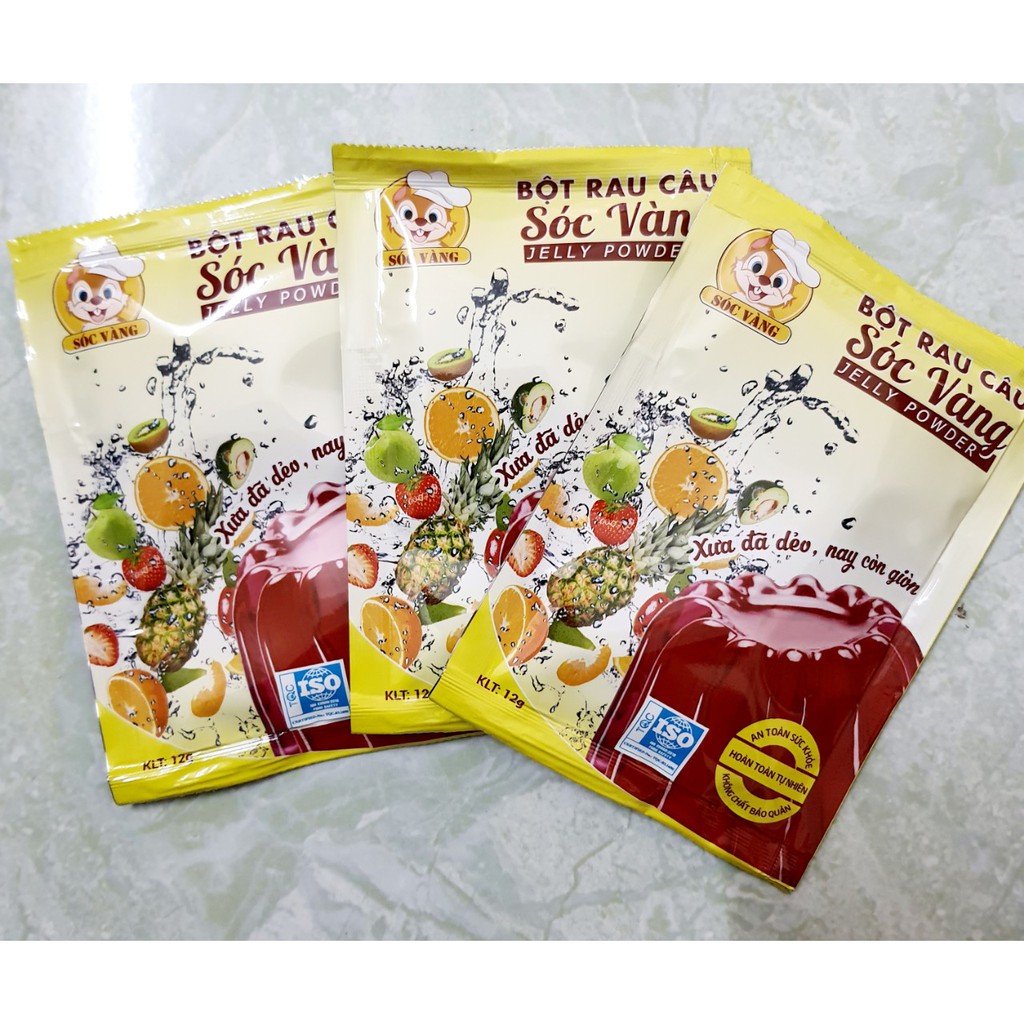 (1 gói)bột rau câu/bột rau câu sóc vàng 12g