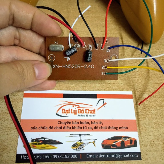 Mạch thu phát 2.4G 6 kênh 3 động cơ nguồn 3.7 - 7.2V hãng HuiNa