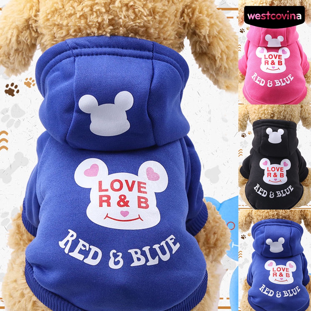 Áo Hoodie Giữ Ấm In Họa Tiết Có Nút Cài Cho Thú Cưng