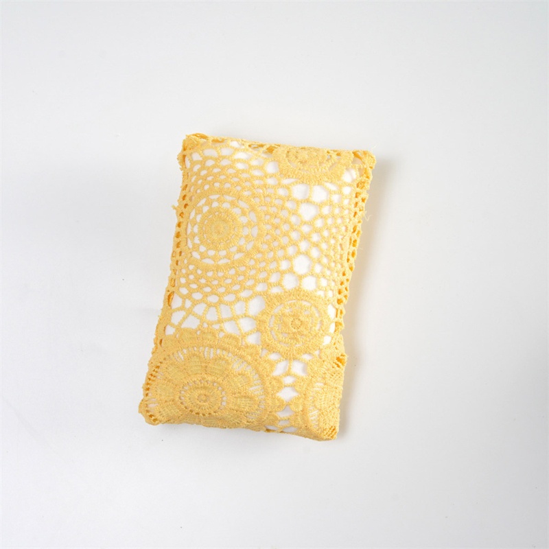 Chăn Quấn + Gối Phối Ren Rỗng + Đệm Đầu Làm Phụ Kiện Chụp Ảnh Cho Bé Sơ Sinh