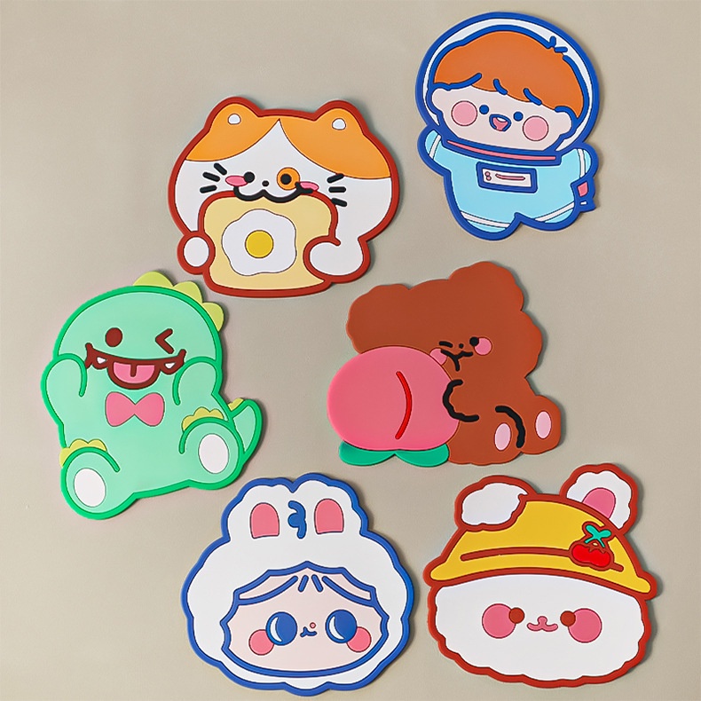 Thảm Lót Bàn Ăn Bằng PVC Hình Tàu Lửa Hoạt Hình Dễ Thương