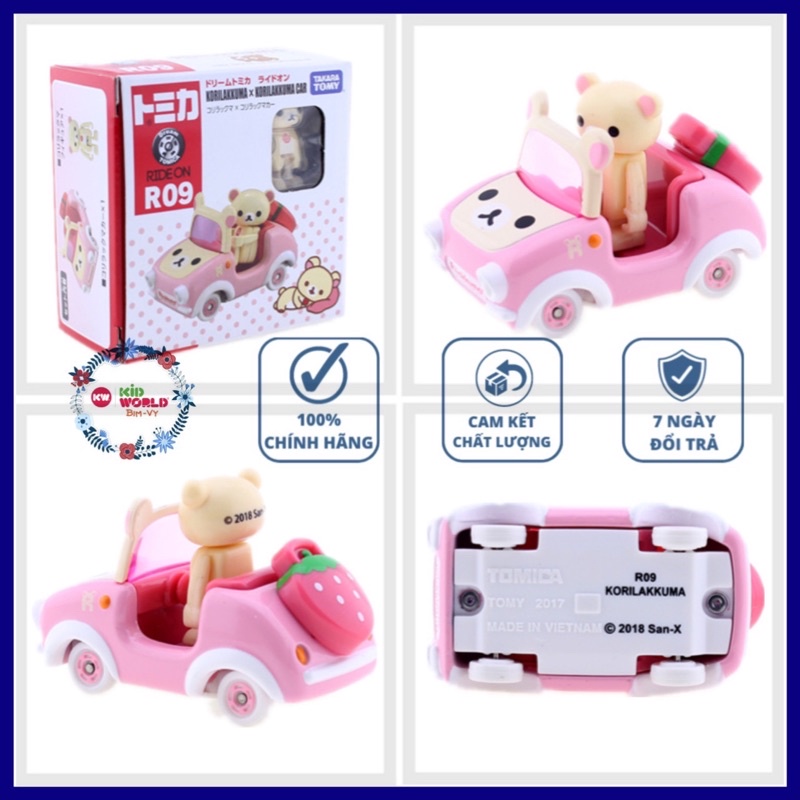 Xe mô hình Tomica Box Disney Korilakkuma Car Ride On R09. Made in Việt Nam. MS: 818.