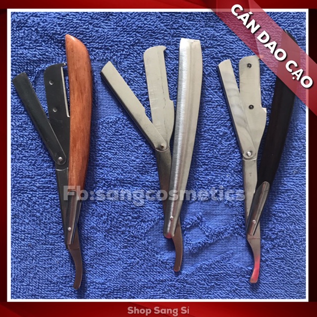 Cán Dao Cạo Lông Râu Gỗ / Inox