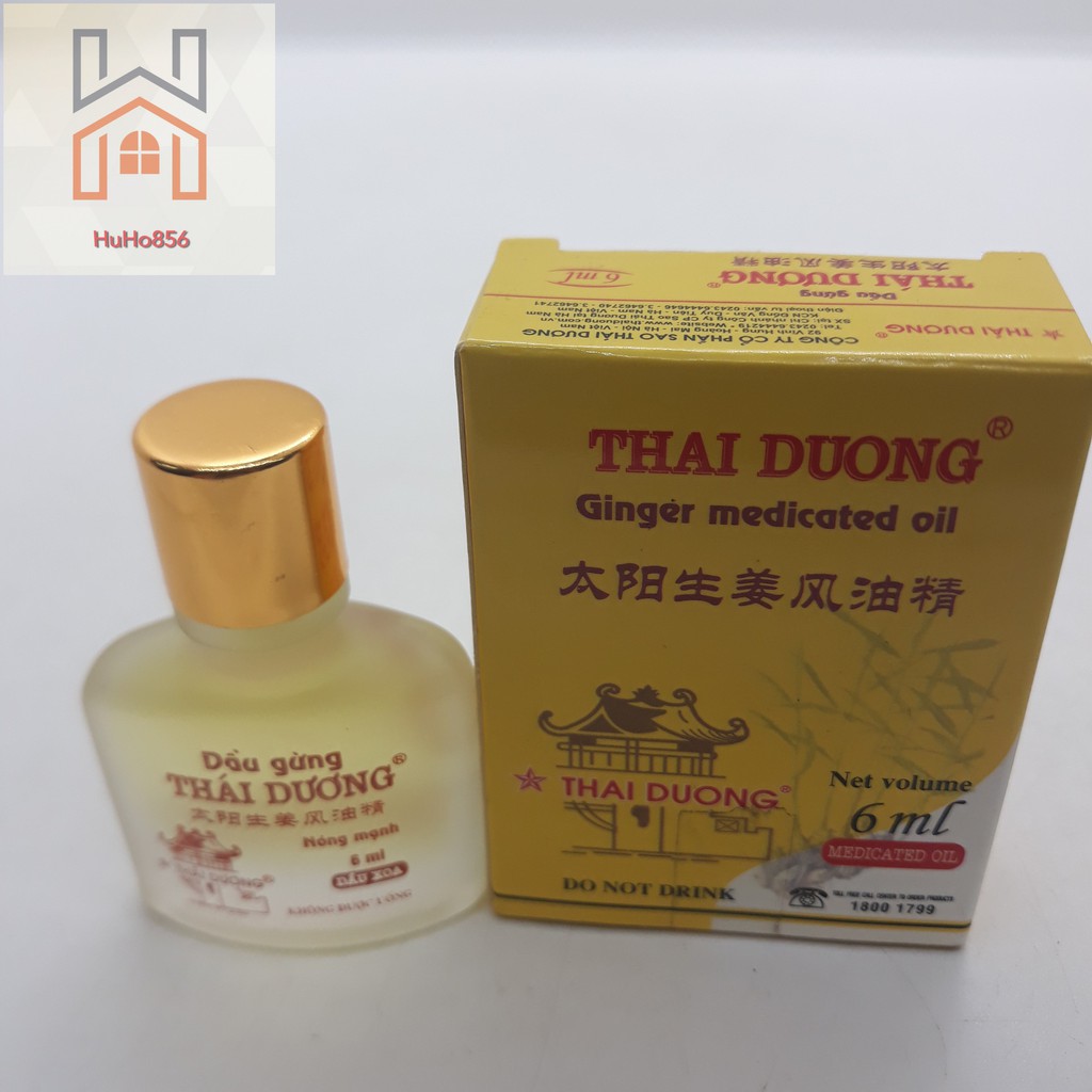 Dầu Gừng Thái Dương- Nóng Mạnh- Lọ 6ml &amp; 24ml