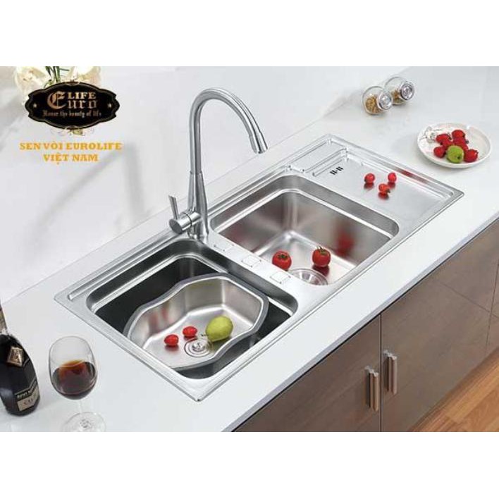 Chậu Inox nhỏ có lỗ xả Eurolife EL-R7