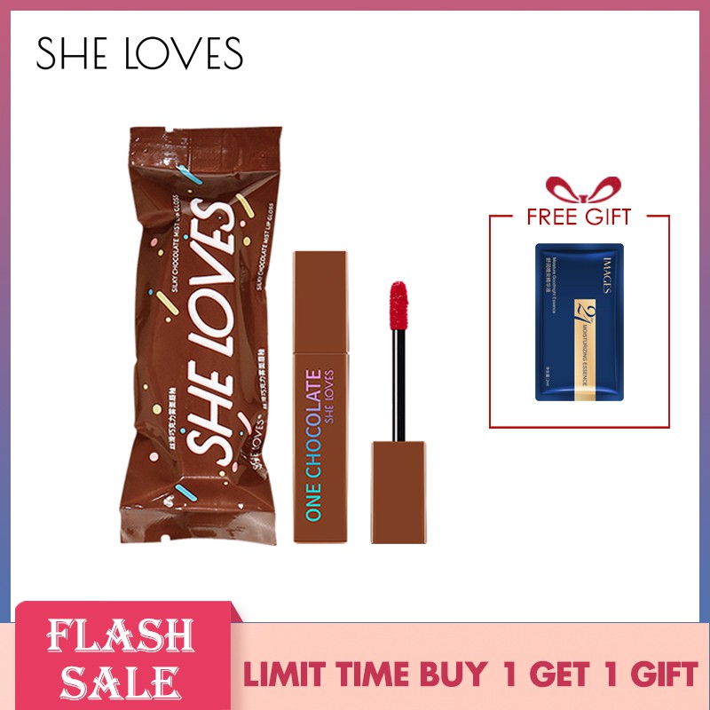 [Hàng mới về] Son môi SHELOVES 8 màu tùy chọn chống thấm nước cao cấp
