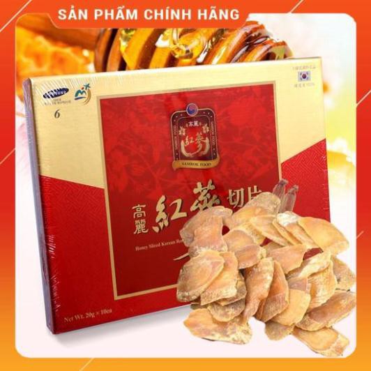 Hồng Sâm Thái Lát Sambok Tẩm Mật Ong Hàn Quốc, Hộp 200gr