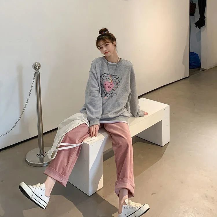 Quần ống rộng nữ chất liệu nhung tăm - Quần ống rộng lưng cao phong cách Hàn Quốc QD01 | BigBuy360 - bigbuy360.vn