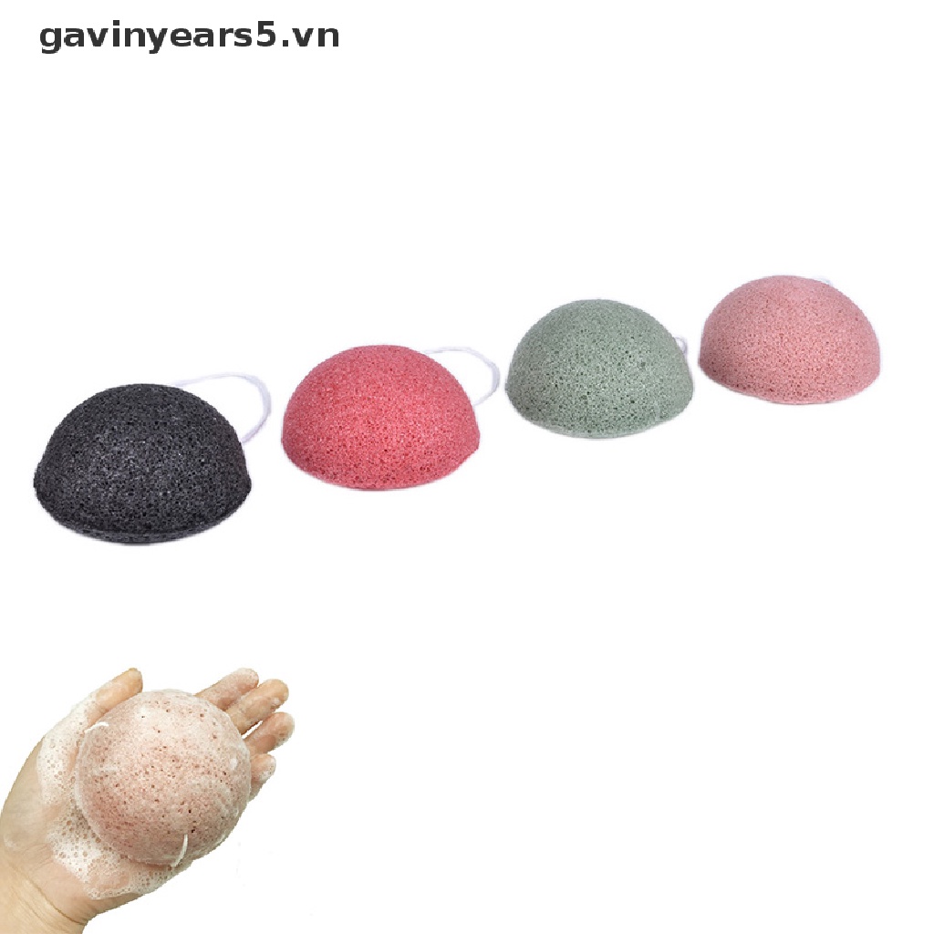[Hàng mới về] Bông xốp trang điểm rửa mặt làm từ chất liệu Konjac tự nhiên