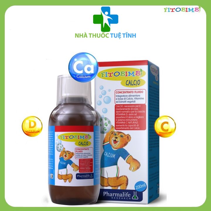 Fitobimbi Calcio Bổ Sung Canxi Và Vitamin D Phát Triển Chiều Cao Tối Đa Xương Răng Chắc Khỏe Cho Bé-Nhà Thuốc Tuệ Tĩnh