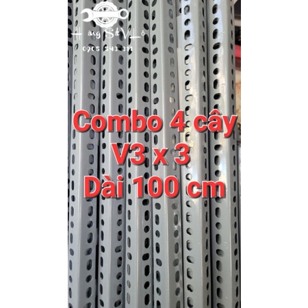 (4 cây-dài 100cm)-V3cm x 3cm