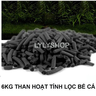 THAN HOẠT TÍNH KHỬ ĐỘC, LỌC NƯỚC BỂ CÁ (6KG) vật liệu lọc hồ cá, bể cá