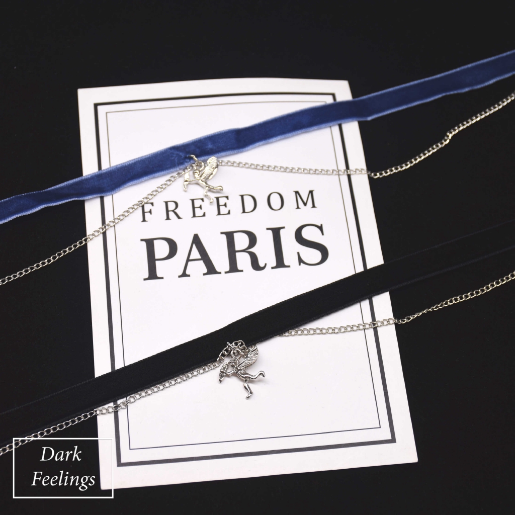 Vòng cổ Choker mặt hình thần cupid kiểu retro xinh xắn cho bạn gái