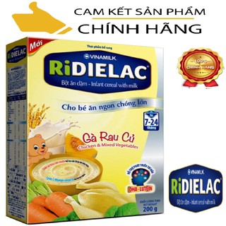 Bột ăn dặm Ridielac Gà Rau củ HỘP GIẤY 200g