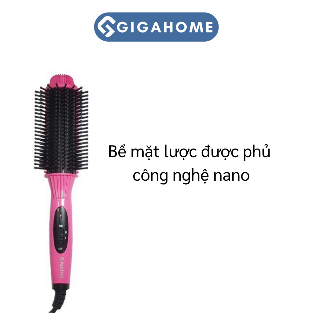 Lược Điện GIGAHOME NHC-8810 Uốn Cúp, Chải Thẳng Tóc Đa Năng 2in1 2651