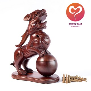 Tỳ hưu xông trầm bằng gỗ muồng cao cấp