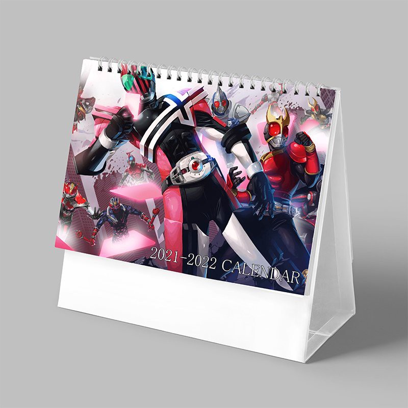 Lịch để bàn IN HÌNH KAMEN RIDER anime chibi CHỮ NHẬT NGANG xinh xắn mẫu ngẫu nhiên
