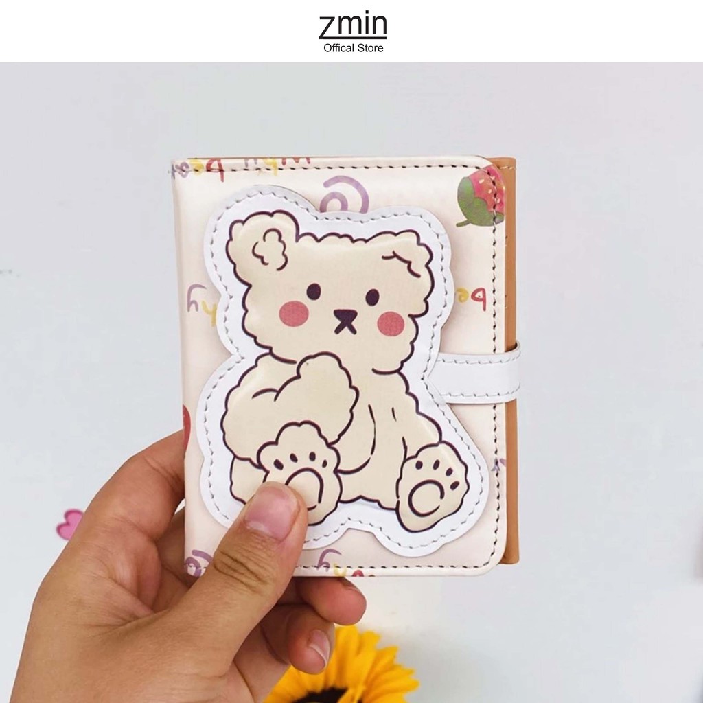 [Mã FAMAYWA2 giảm 10K đơn 50K] Ví bóp nữ mini cầm tay gấu ulzzang Zmin, chất liệu cao cấp có thể bỏ túi - V025 | BigBuy360 - bigbuy360.vn