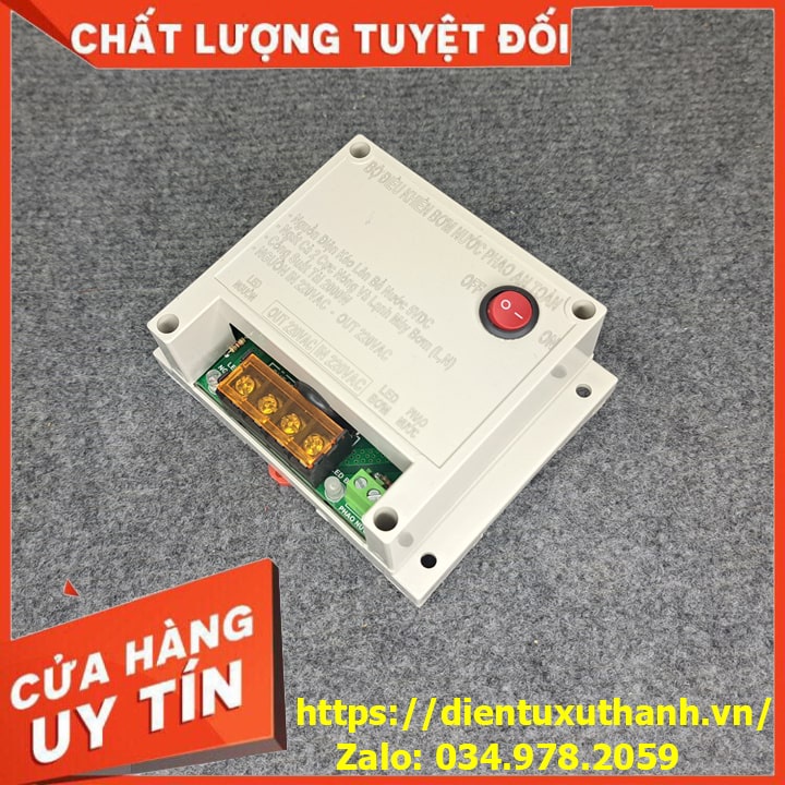 Bộ bơm nước lên bể phao an toàn kéo điện lên bể nước 5VDC relay an toàn