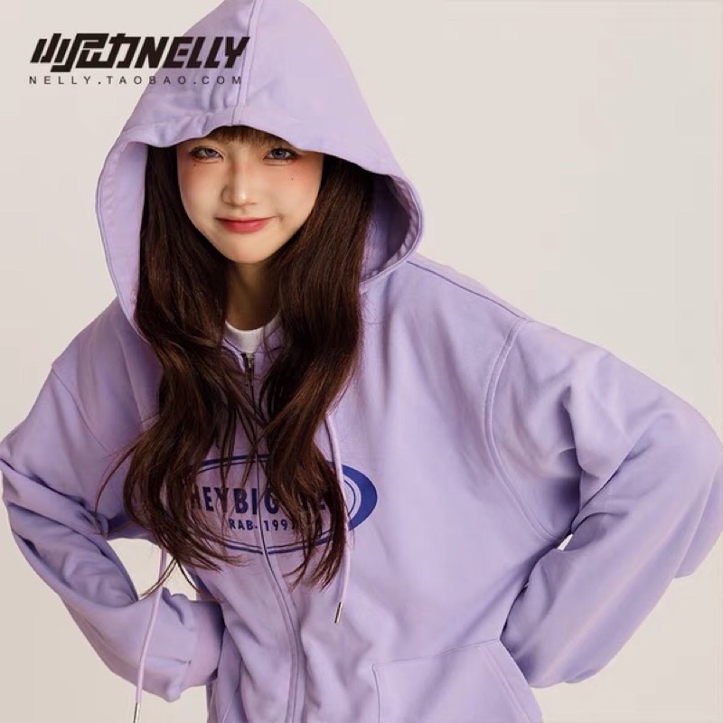 Áo khoác nelly sale (có sẵn) tím nhạt heybig-02