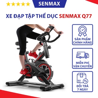 Xe đạp tập thể dục tại nhà Senmax Q77 chính hãng, khung thép chắc chắn giúp tăng cơ giảm mỡ - Bảo hành 12 tháng