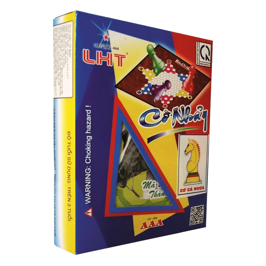 Cờ Cá Ngựa và Cờ Nhảy 2 trong 1 - Bằng nhựa, hộp gấp gọn nhẹ - Rèn luyện tính toán cho trẻ [Chính hãng AAA-LHT]