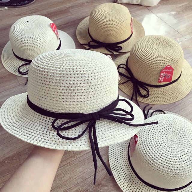 Nón Cói Vintage Tiêu Thư Thắt Nơ Mũ Boater