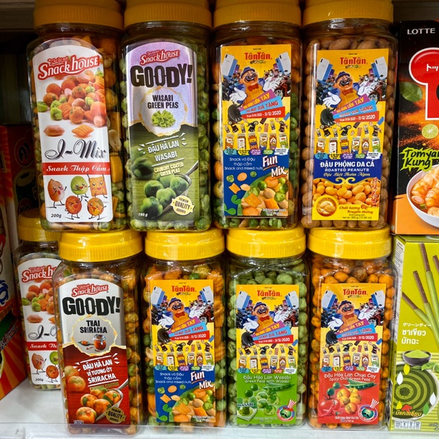 ĐẬU PHỘNG VÀ ĐẬU HÀ LAN ĐỦ VỊ HỘP 190G