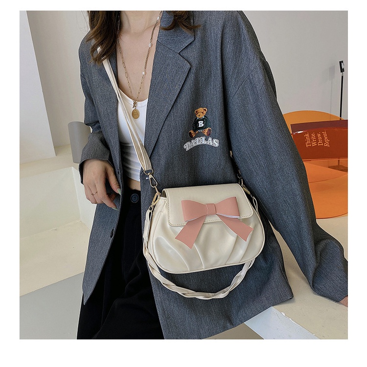 Túi xách nữ đeo chéo đẹp - túi đeo vai thời trang đính nơ superbag 363