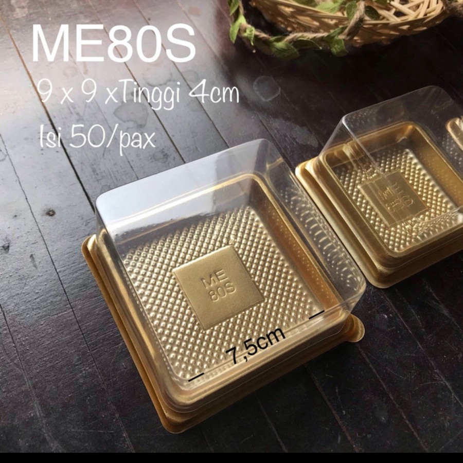 Khay Đựng Bánh Trung Thu 125gr Màu Vàng Kim Me80S Tiện Dụng Đen