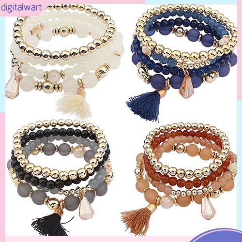 Set 4 Vòng Tay Nhiều Lớp Thời Trang Cho Nữ